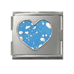 Ice Cream Bubbles Texture Mega Link Heart Italian Charm (18mm) by dflcprintsclothing