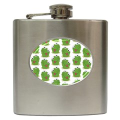 Kermit The Frog Pattern Hip Flask (6 Oz) by Valentinaart