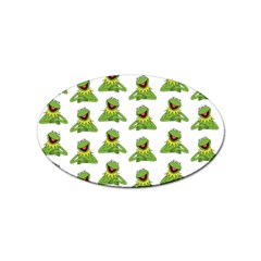 Kermit The Frog Sticker (oval) by Valentinaart