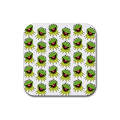 Kermit The Frog Rubber Coaster (square) by Valentinaart