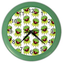 Kermit The Frog Color Wall Clock by Valentinaart