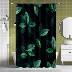 Leaves Pattern Shower Curtain 48  X 72  (small)  by artworkshop