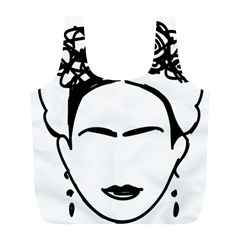 Frida Kahlo  Full Print Recycle Bag (l) by Sobalvarro