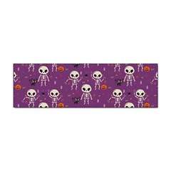 Background Halloween Pattern Pumpkin Skeleton Bat Sticker Bumper (10 Pack) by Ravend