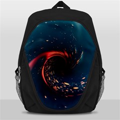 Fluid Swirl Spiral Twist Liquid Abstract Pattern Backpack Bag by Ravend