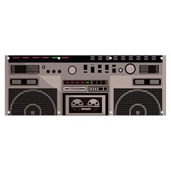 Cassette Recorder 80s Music Stereo Banner And Sign 8  X 3  by Pakemis