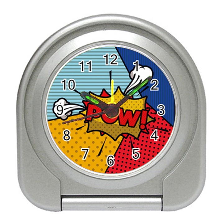 Pow Word Pop Art Style Expression Vector Travel Alarm Clock