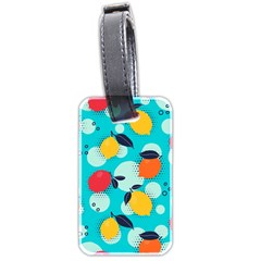 Pop Art Style Citrus Seamless Pattern Luggage Tag (two Sides) by Pakemis