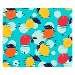 Pop Art Style Citrus Seamless Pattern Double Sided Flano Blanket (small) by Pakemis