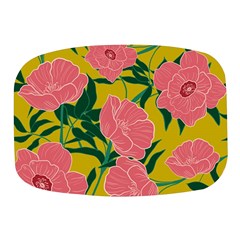 Pink Flower Seamless Pattern Mini Square Pill Box by Pakemis