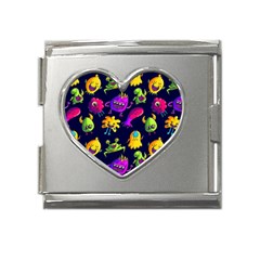 Space Patterns Mega Link Heart Italian Charm (18mm) by Pakemis