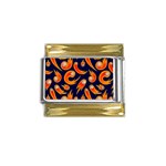 Space Patterns Pattern Gold Trim Italian Charm (9mm) Front