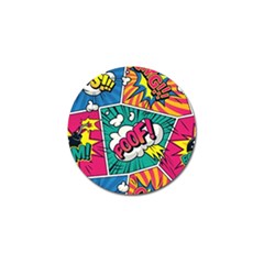 Comic Colorful Seamless Pattern Golf Ball Marker (10 Pack) by Pakemis