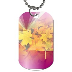 Colorful Nature Dog Tag (one Side) by Sparkle