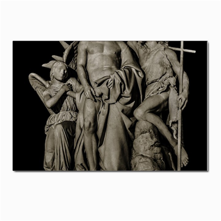 Catholic Motif Sculpture Over Black Postcards 5  x 7  (Pkg of 10)