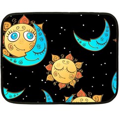 Seamless Pattern With Sun Moon Children Fleece Blanket (mini) by Pakemis