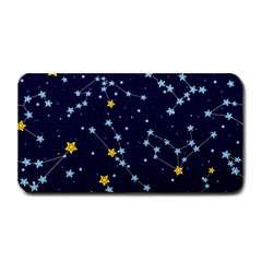 Seamless Pattern With Cartoon Zodiac Constellations Starry Sky Medium Bar Mat by Pakemis