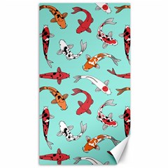 Pattern-with-koi-fishes Canvas 40  X 72  by Pakemis