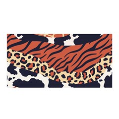 Mixed-animal-skin-print-safari-textures-mix-leopard-zebra-tiger-skins-patterns-luxury-animals-textur Satin Wrap 35  X 70  by Pakemis