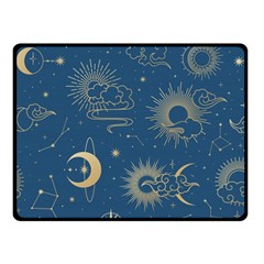 Seamless-galaxy-pattern Double Sided Fleece Blanket (small) by Pakemis