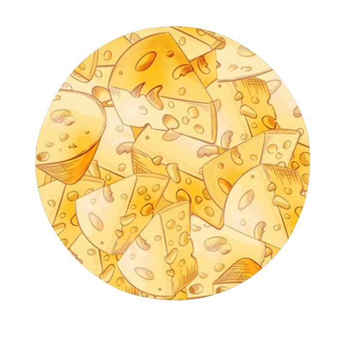 Cheese-slices-seamless-pattern-cartoon-style Mini Round Pill Box