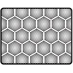 Halftone-tech-hexagons-seamless-pattern Double Sided Fleece Blanket (Medium) 58.8 x47.4  Blanket Front