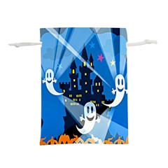 Halloween Ghosts Haunted House Lightweight Drawstring Pouch (s) by artworkshop