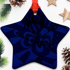 Blue 3 Zendoodle Star Ornament (two Sides) by Mazipoodles