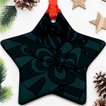 Green Zendoodle Star Ornament (Two Sides) Front