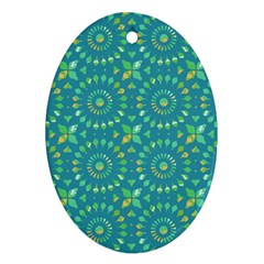 Kaleidoscope Jericho Jade Ornament (oval) by Mazipoodles