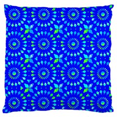 Kaleidoscope Royal Blue Large Cushion Case (one Side) by Mazipoodles