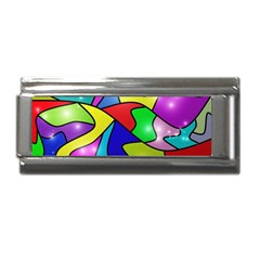 Colorful Abstract Art Superlink Italian Charm (9mm) by gasi