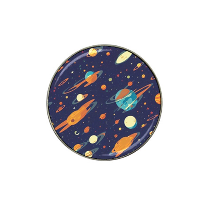 Space Galaxy Planet Universe Stars Night Fantasy Hat Clip Ball Marker (4 pack)