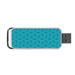 Butterfly Art Pattern Design Background Frame Portable Usb Flash (two Sides) by Uceng