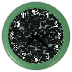 Pattern Texture Army Military Background Color Wall Clock by Uceng