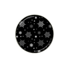 Christmas Snowflake Seamless Pattern With Tiled Falling Snow Hat Clip Ball Marker by Uceng