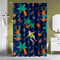 Colorful Funny Christmas Pattern Shower Curtain 48  X 72  (small)  by Uceng