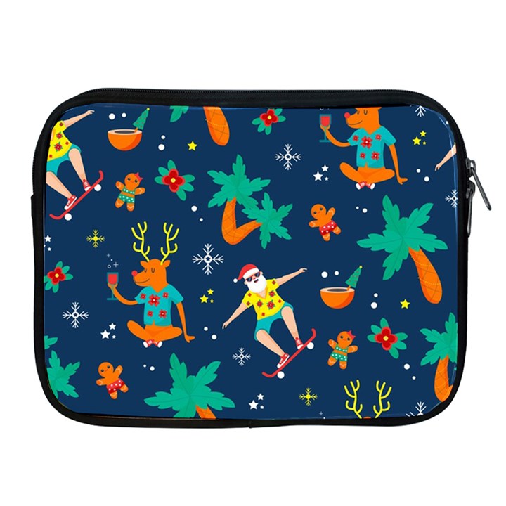 Colorful Funny Christmas Pattern Apple iPad 2/3/4 Zipper Cases