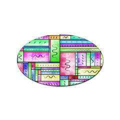 Colorful Pattern Sticker (oval) by gasi