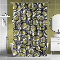 Gong Instrument Motif Pattern Shower Curtain 48  X 72  (small)  by dflcprintsclothing