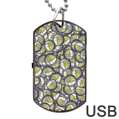 Gong Instrument Motif Pattern Dog Tag Usb Flash (two Sides) by dflcprintsclothing