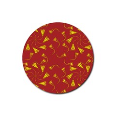 Background Pattern Texture Design Rubber Coaster (round) by Ravend