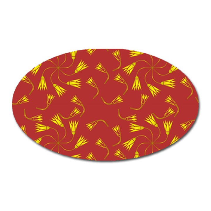 Background Pattern Texture Design Oval Magnet