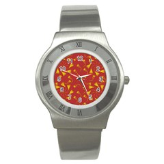 Background Pattern Texture Design Stainless Steel Watch by Ravend