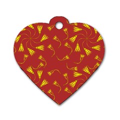 Background Pattern Texture Design Dog Tag Heart (one Side) by Ravend