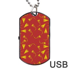 Background Pattern Texture Design Dog Tag Usb Flash (one Side) by Ravend