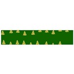 Green Christmas Trees Green Small Flano Scarf Back