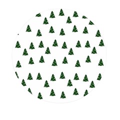 Green Christmas Trees White Mini Round Pill Box by TetiBright