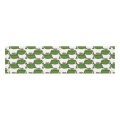 Funny Frog Cartoon Drawing Motif Pattern Banner And Sign 4  X 1  by dflcprintsclothing