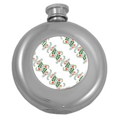 Background Ornamental Pattern Graphic Seamless Round Hip Flask (5 Oz) by Pakemis